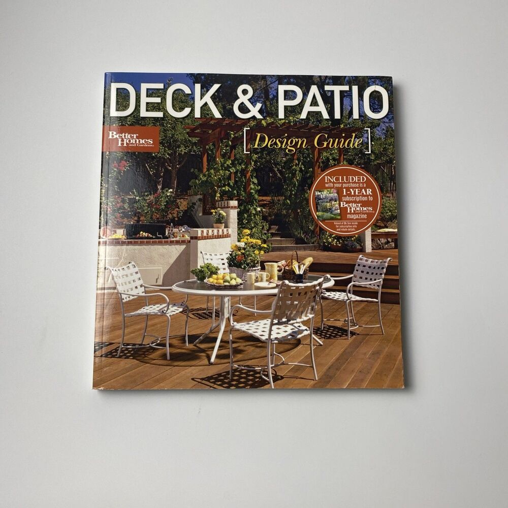 Deck and Patio by Better Homes and Gardens Books Staff (2008, Trade Paperback)